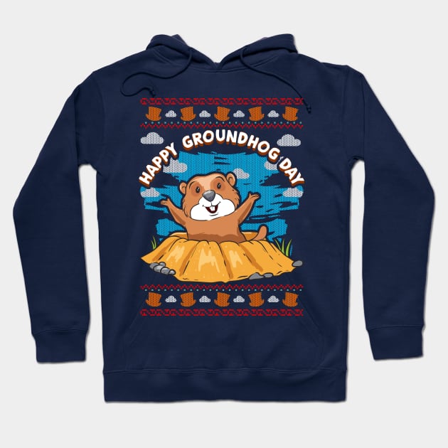 Happy Groundhog Day Hoodie by E